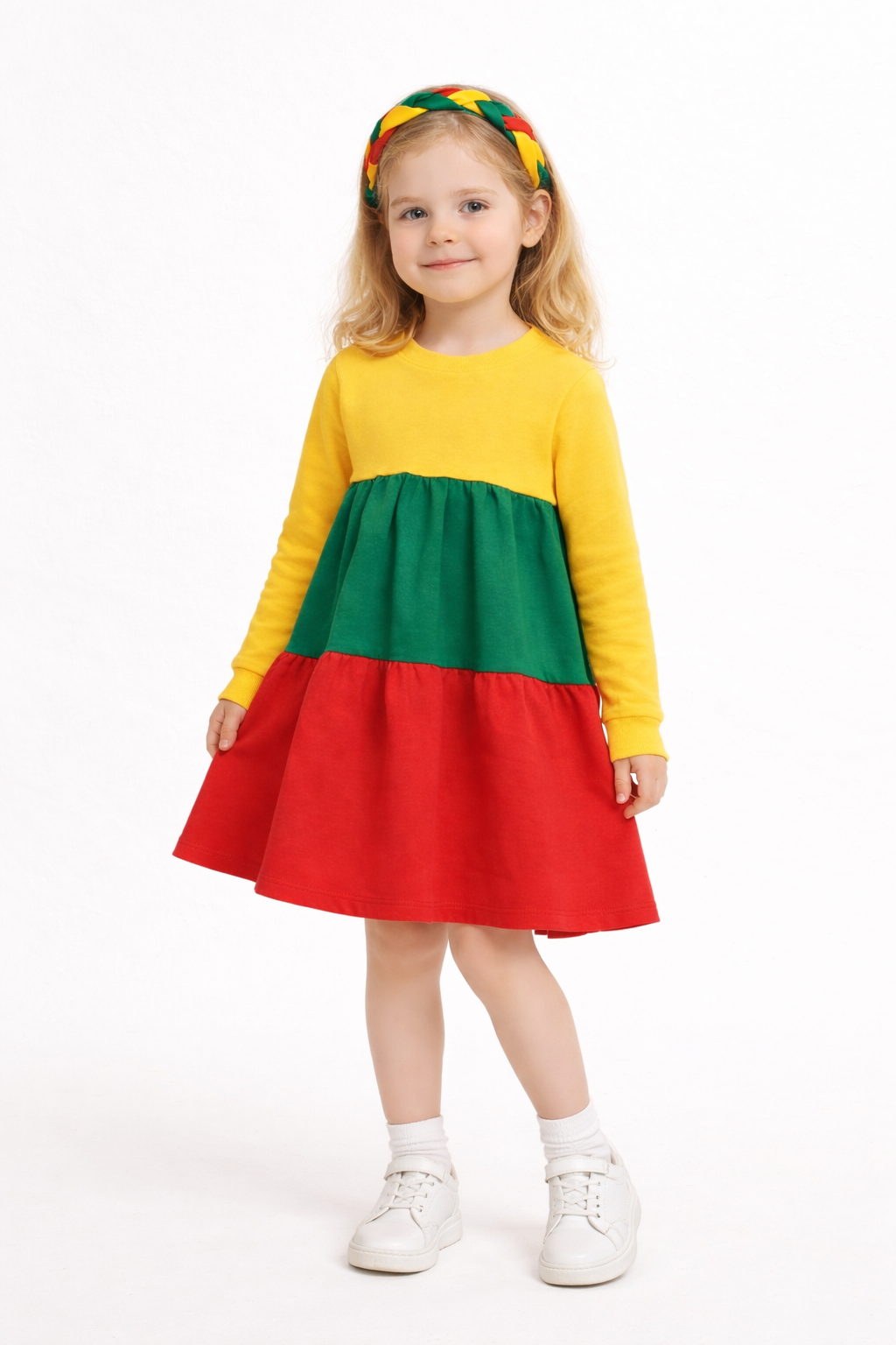 Trispalvė suknelė