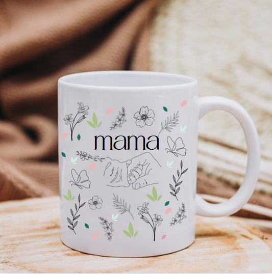 Gėlių puodelis mamai